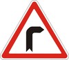 Предупреждающие знаки  — Опасный поворот направо 1.1