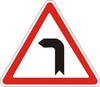 Предупреждающие знаки  — Опасный поворот налево1.2